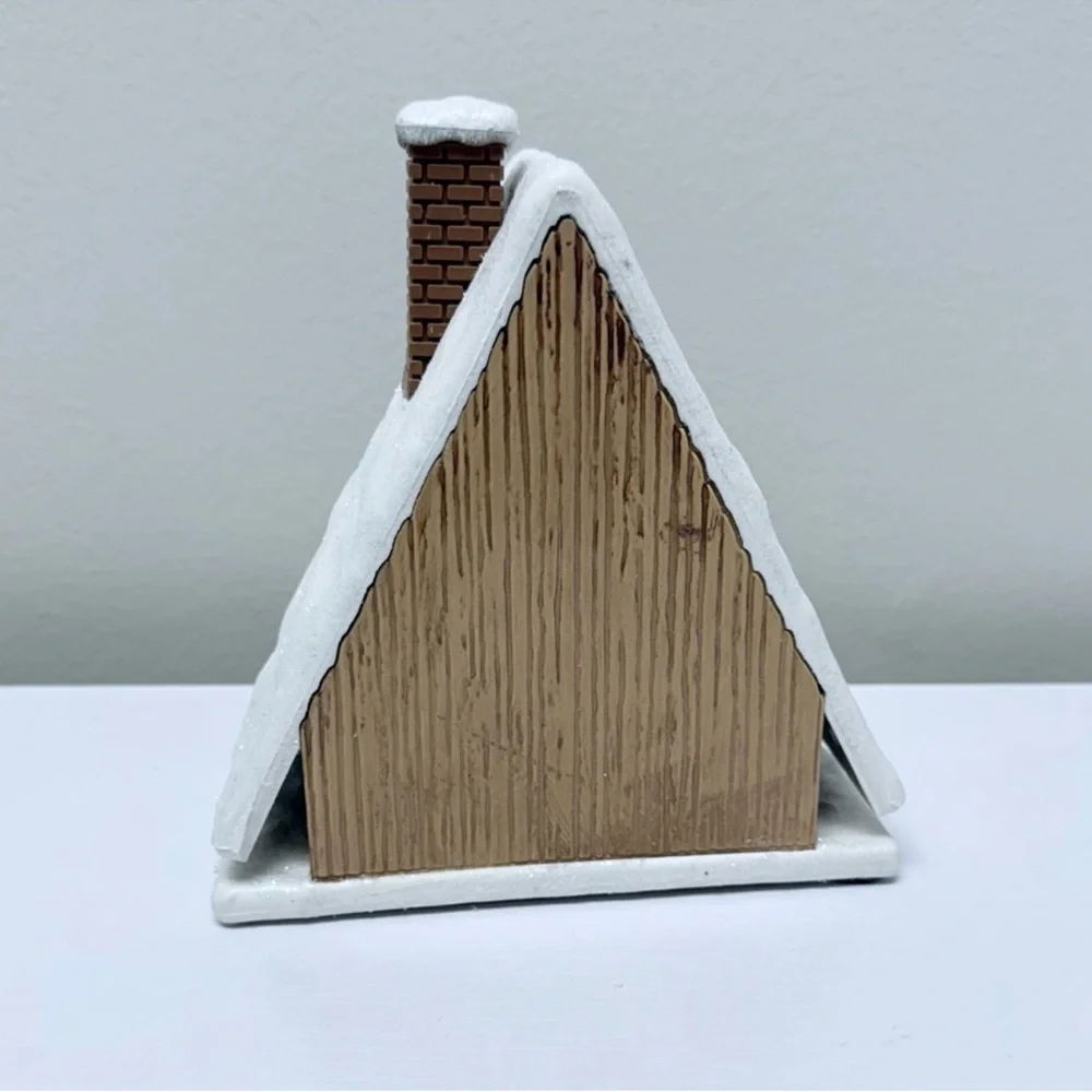 Target Bullseye LED Lit A-Frame Cabin House Winter Village Set Piece NEW